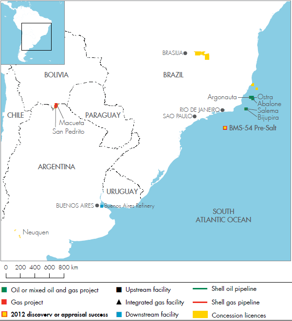 Argentina and Brazil (detailed map)