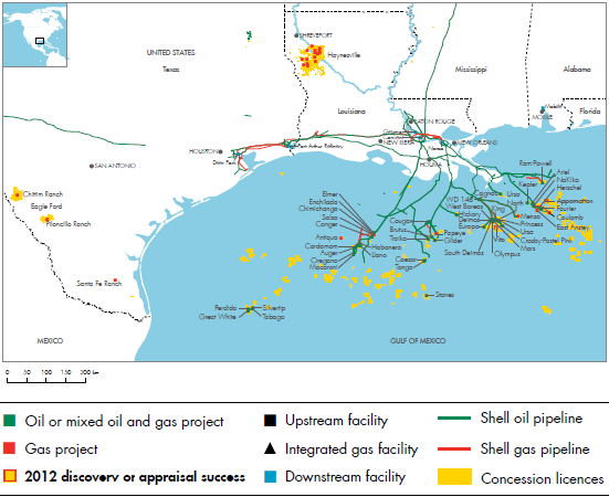 South USA and Gulf of Mexico (detailed map)