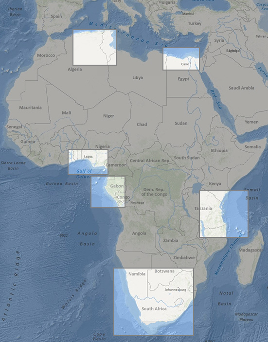 Africa (clickable selection map)