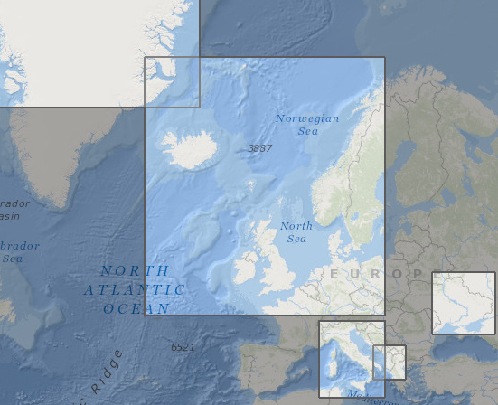 Europe (clickable selection map)