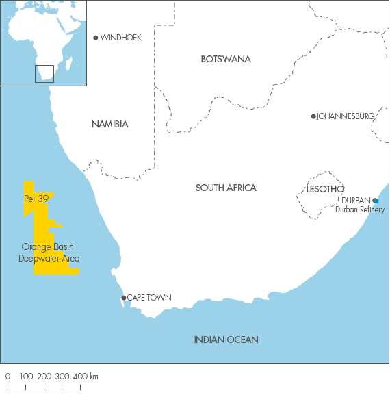 South Africa and Namibia (map)
