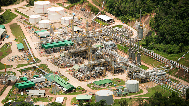 Aerial view of the Itaú gas and condensate field in Bolivia. (photo)