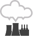 Power plant with a cloud (icon)
