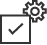 Checkbox and gear wheel (icon)