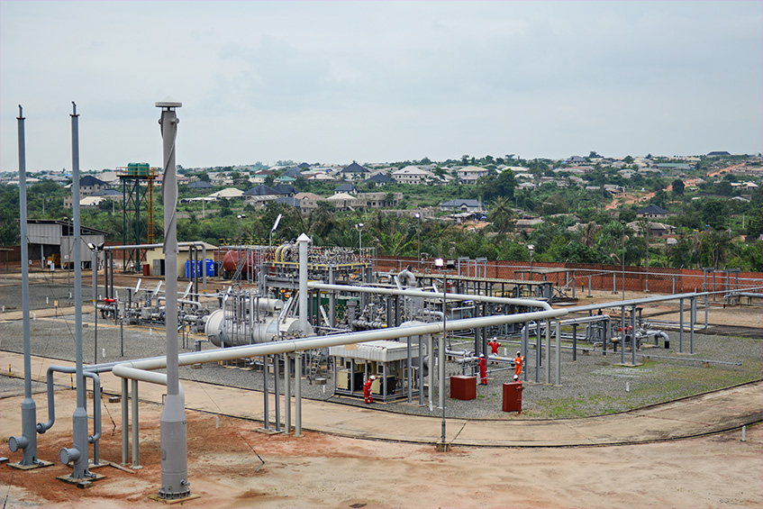 The Agbara/Ota pressure reduction and metering station in Ogun State, Nigeria. (photo)