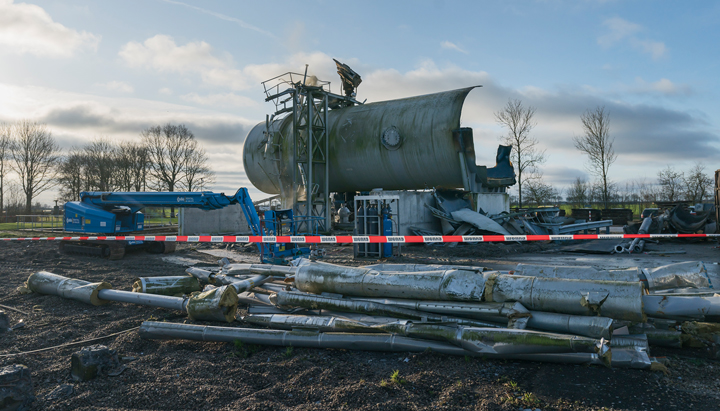 The last of the two WACO tanks at the Ten Post site, Groningen Decommission 2019 (photo)